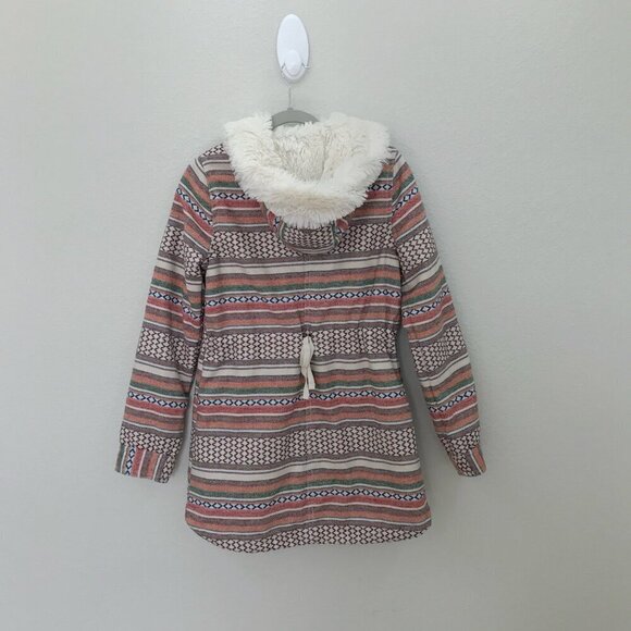 Roxy Chestnut Way Geometric Quilt Lined Full Zip Toggle Coat 474800 Womens Small - Picture 6 of 6